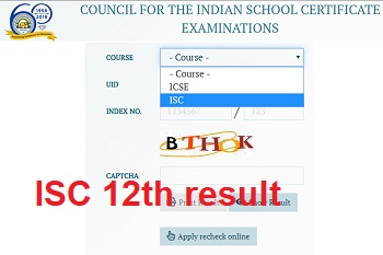 ISC 12th result 2020