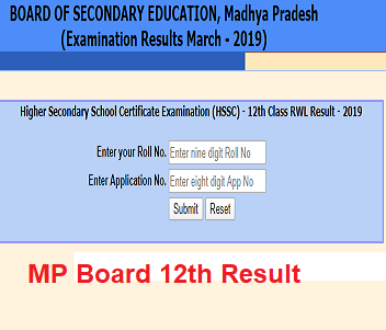 Mp Board 12th result 2020