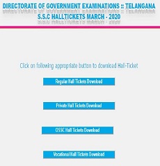 TS SSC Hall Ticket