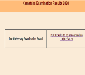 Karnataka PUC 2 result 2020