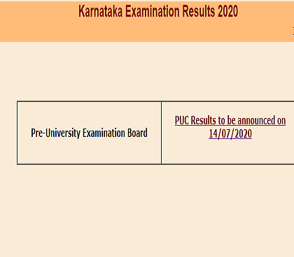 Karnataka PUC 2 result 2020