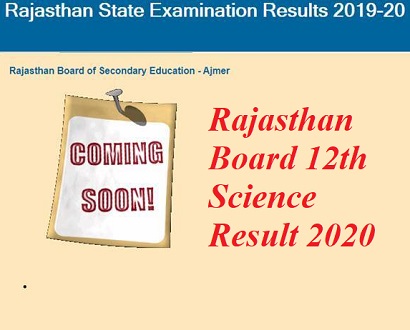 rbse 12th Science Result 2020