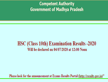 mp class 10th result 2020