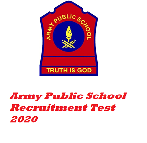 Army Public School Recruitment Test 2020