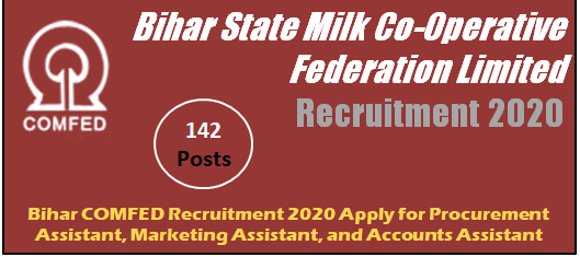 Bihar COMFED Recruitment 2020