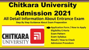 Chitkara University Admission 2021