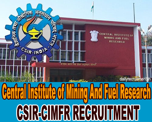 CIMFR Recruitment 2020