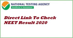 direct link to check neet result 2020