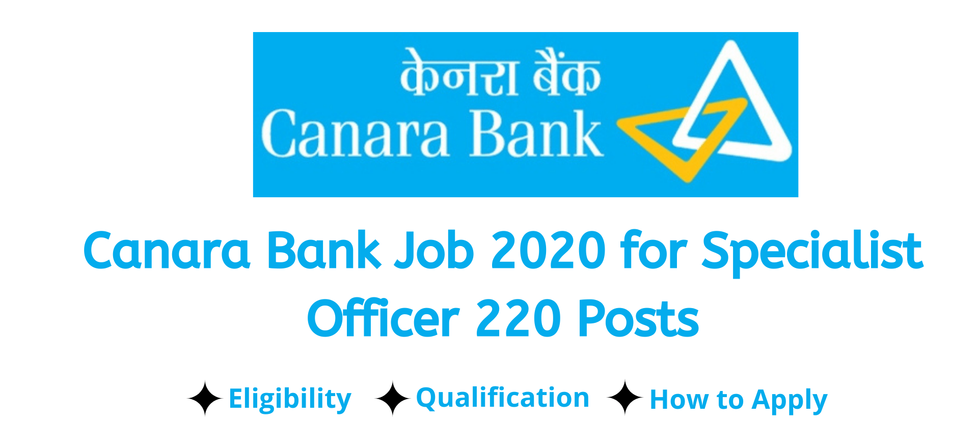 Canara Bank SO Recruitment 2020
