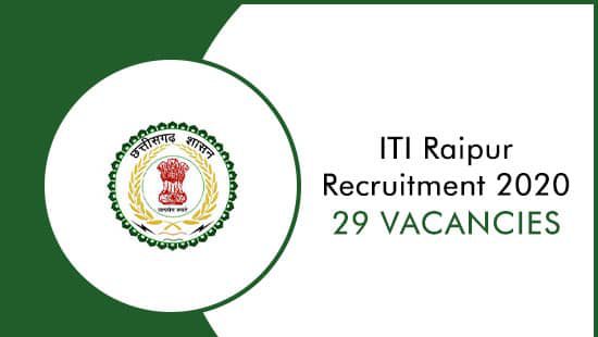 ITI Raipur Recruitment 2020
