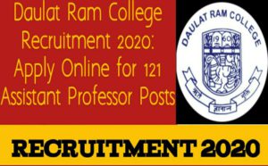 Daulat Ram College Recruitment 2020