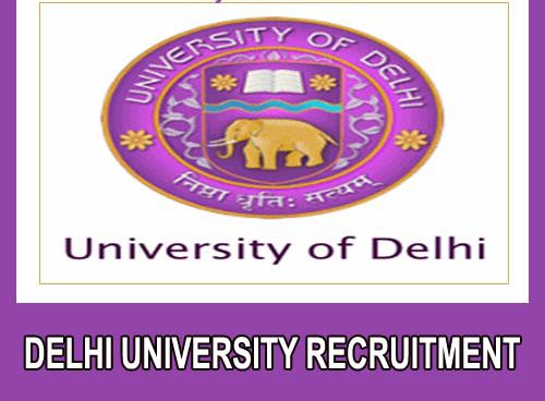 Delhi University Recruitment 2020