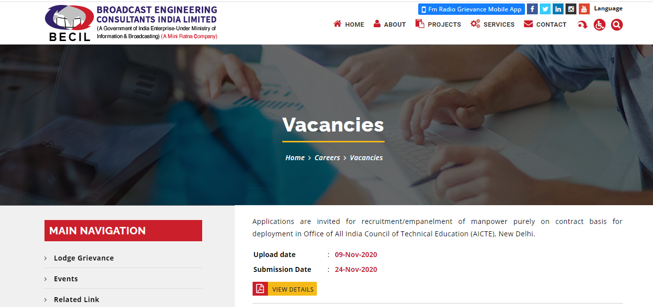BECIL Recruitment 2020