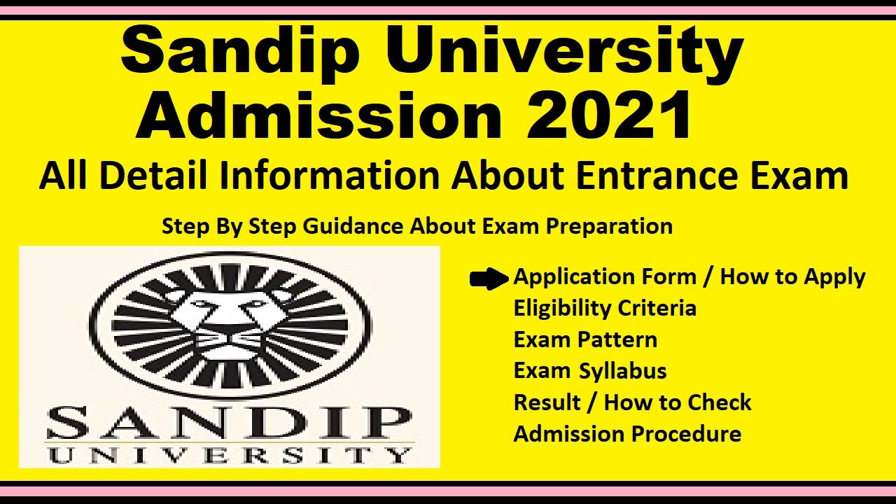 Sandip University 2021 Admission