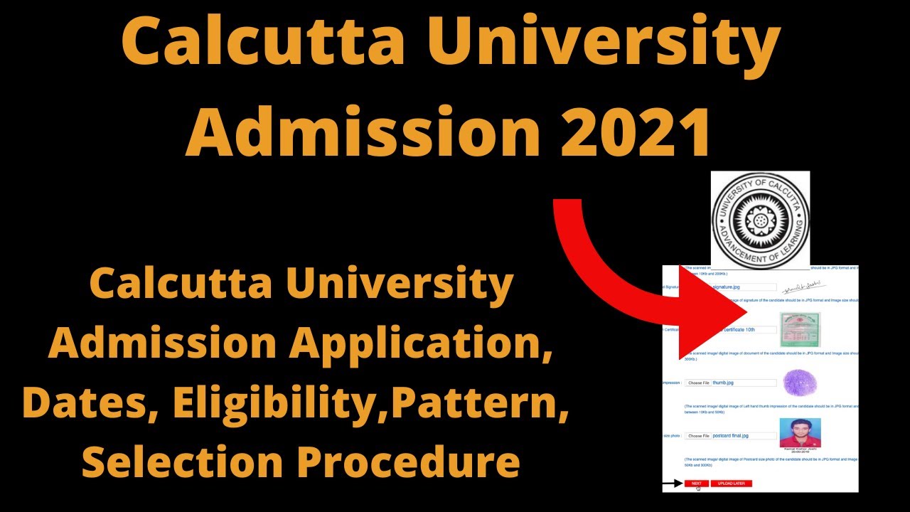 Calcutta University Admission 2021