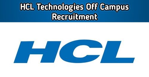HCL Technologies Recruitment 2020