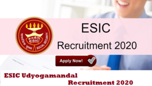 ESIC Udyogamandal Recruitment 2020
