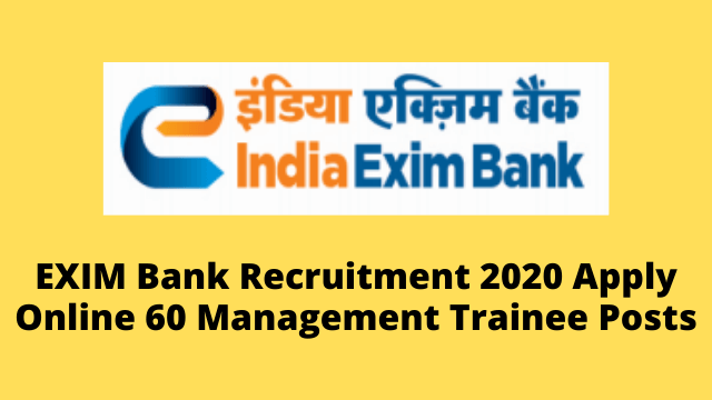 Exim Bank Recruitment 2020