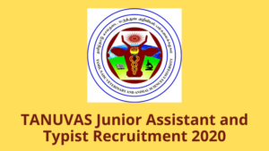 TANUVAS Recruitment 2020