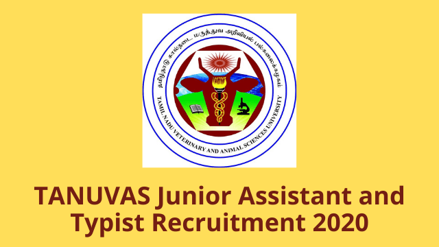 TANUVAS Recruitment 2020