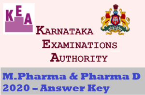 M.Pharma & Pharma D 2020 – Answer Key