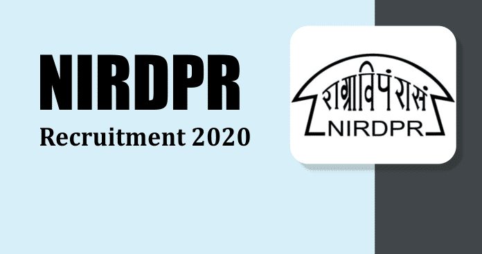 NIRD&PR Recruitment 2021