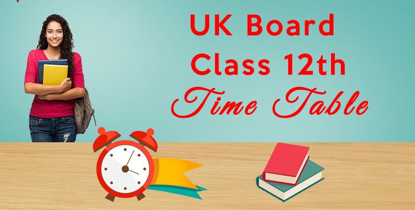 Uttarakhand Board class 12th Time Table 2021
