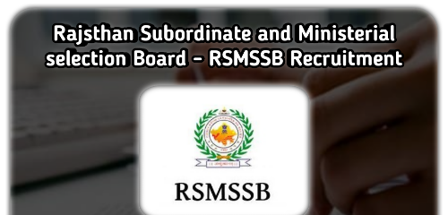 RSMSSB Recruitment 2021
