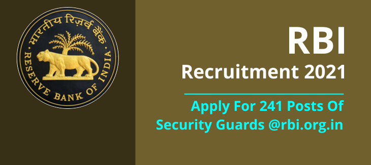 RBI Recruitment 2021