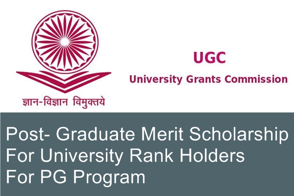 Post Graduate Scholarship for University Rank Holders 2020-21