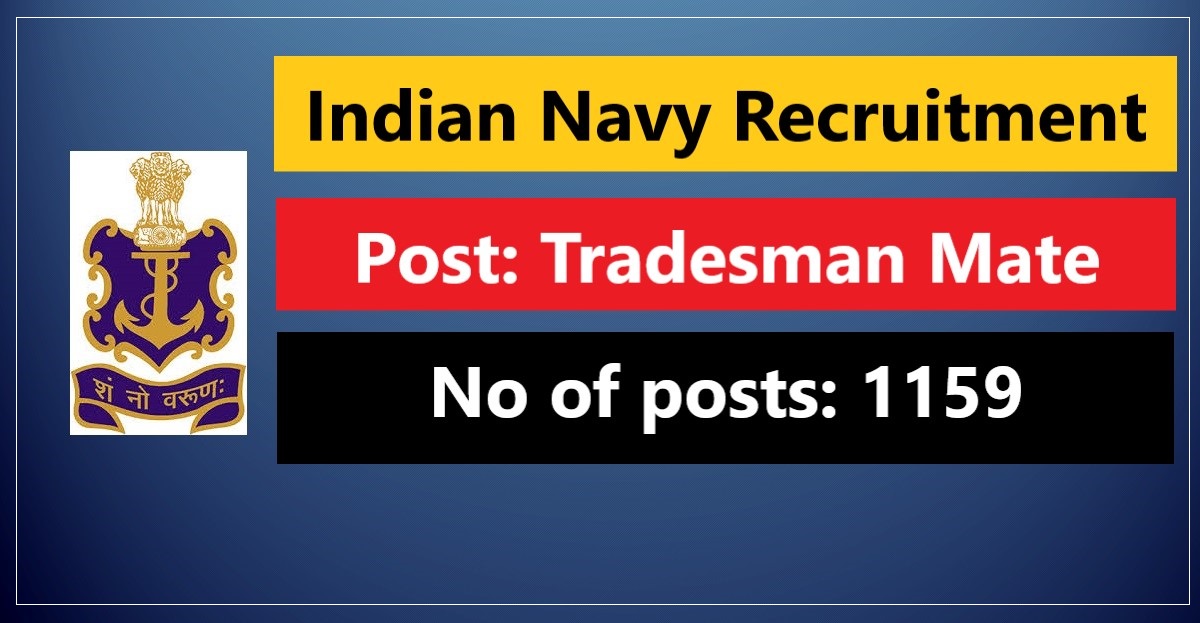 Indian Navy Tradesman Recruitment 2021