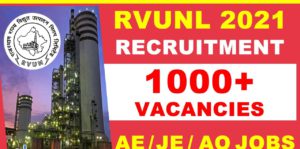RVVUNL Recruitment 2021