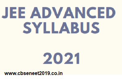 JEE Advanced 2021 syllabus