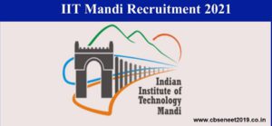 IIT Mandi Recruitment 2021