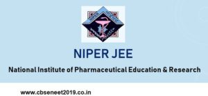 NIPER JEE Exam Date 2021