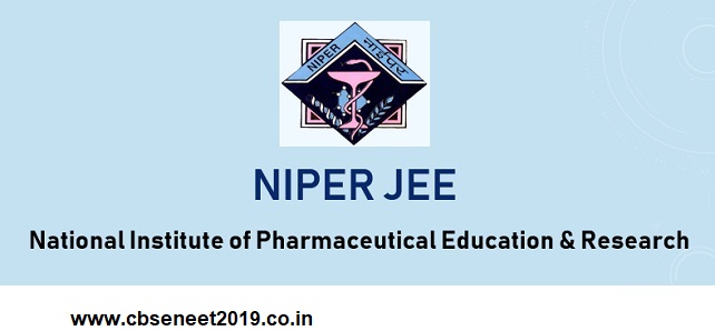 NIPER JEE Exam Date 2021