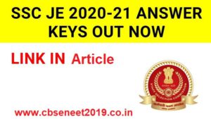 SSC JE Answer Key 2021