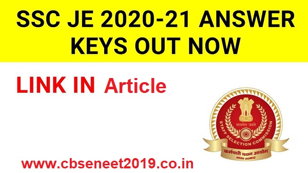 SSC JE Answer Key 2021