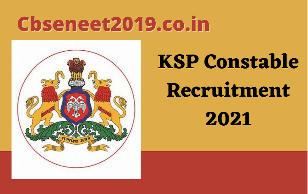 KSP Civil Police Constable Recruitment 2021