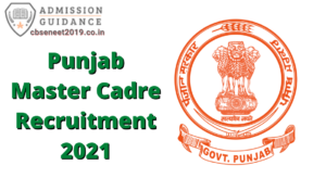 Punjab Master Cadre Recruitment 2021