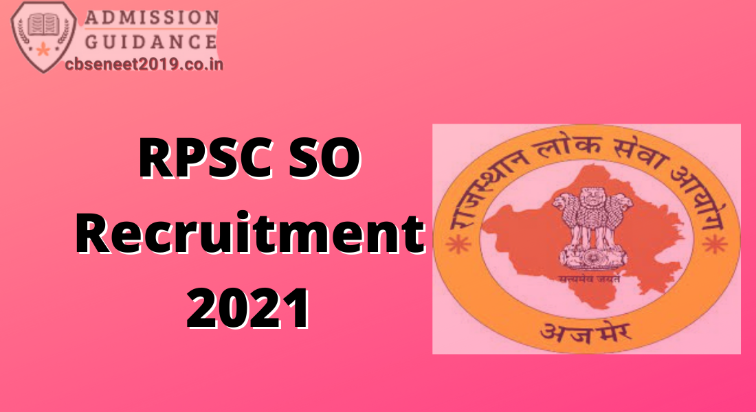 RPSC SO Recruitment 2021