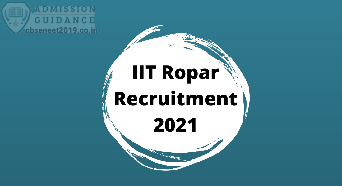 IIT Ropar Recruitment 2021