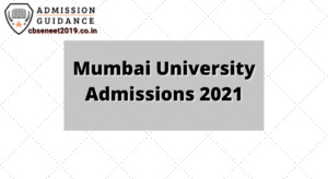 Mumbai University Admissions 2021