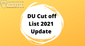DU Cut off List 2021 Update