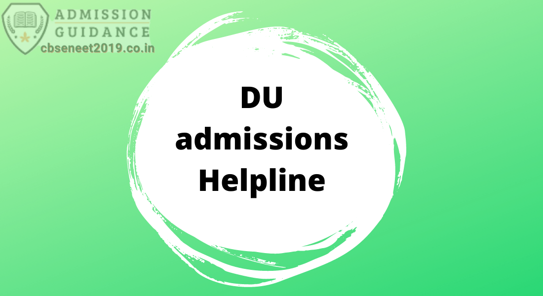 DU admissions Helpline