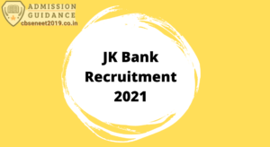 JK Bank Recruitment 2021