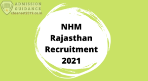 NHM Rajasthan Recruitment 2021